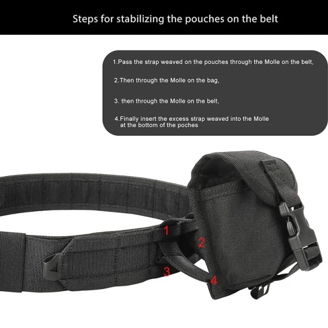 Wholesale Tactical Mountaineering Belt with Accessories Quick Release High Density Material Rigger Belt Heavy Duty Belts  Wear-resistant Durable Men's Adjustable Training Tactical Stretch Web Nylon Belt with Quick Release Buckle Belt