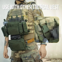 Field Equipment Tactical Vest Adjustable Detachable Tactical Molle Chest Rigs with Mag Pouch Durable Tactical Chest Rig Field Equipment Tactical Vest Adjustable Detachable Tactical Molle Chest Rigs with Mag Pouch Durable Tactical Chest Rig