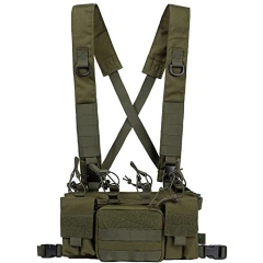 Training Equipment Tactical Vest Multi-function Tactical MOLLE Chest Rigs with Pouch Utility Tactical Vest Chest Rig Multifunctional Tactical Chest Rig Vests Adjustable Tactical Vest with Mag Pouches Tactical Chest Mini Rig for Outdoor