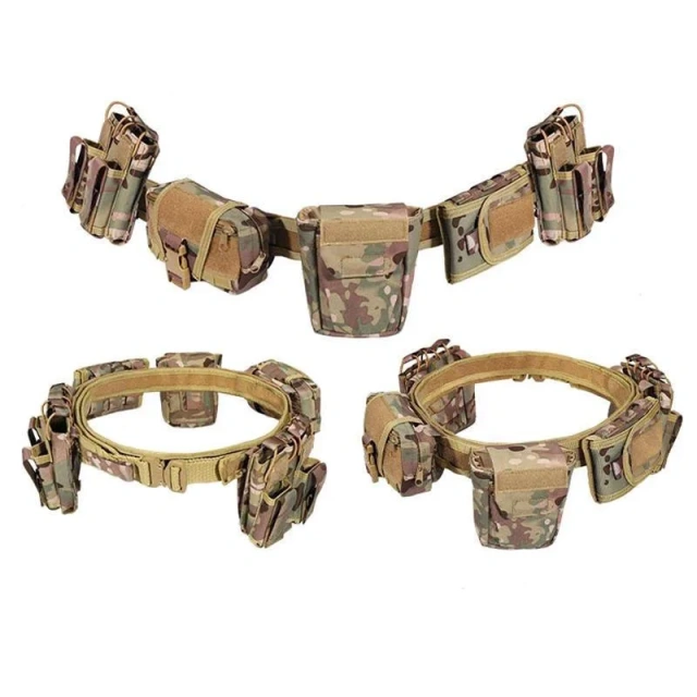 Quick-release Buckle Outdoor Tactical Belt Waist Bag Outdoor Multifunctional Climbing Storage Bag Hunting Pouch Belt Pocket  Hot selling Adjustable sports Ratchet Men Nylon Tactical Belts with Automatic Slide Buckle Tactical Belt