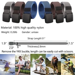Hot Selling Adjustable Training Men Web Casual Belt with Plastic Buckle Nylon Canvas Strap Adjustable Tactical Belts  Outdoor Multi-functional Mountaineering Hunting Pouches Utility Tactical Belt Heavy Duty Nylon Equipment Tactical Belts