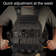 Training Vest for Men Quick Release Professional Vest Youth Adjustable  Training Vest Ultra-Light Breathable Assault Training Vest Lightweight stab-proof Sports Training vest  Training Vest Chest Rigs Kit with Sewn-in Tool Pouch Wear-resistant Li