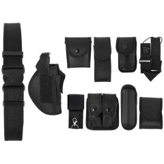 Fashionable Hiking Tactical Security Duty Belts Multifunctional Flashlight Pouch Sets Utility Kit Belt Mountaineering Duty Belts  Tactical Belt Training durable Hiking Rigger Nylon Web Work Belt with Heavy Duty Quick Release Buckle
