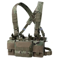 Tactical MOLLE Chest Rigs with Magazine Pouch Harness Tactical Chest Rigs for Hunting Tactical Plate Carrier Vest Tactical Chest Pouches Rig with Mag Pouch Tactical Vest for Chest Multifunctional Tactical Hunting Modular Rig Vest