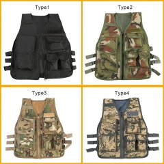 Wholesale Hiking Adjustable Kids Training Vest Breathable Outdoor Children's Assault Vest Durable Tactical Training Vest Training outdoors Paintball Vest Waterproof multifunctional Wear-resistant stab-proof Sports Training vest