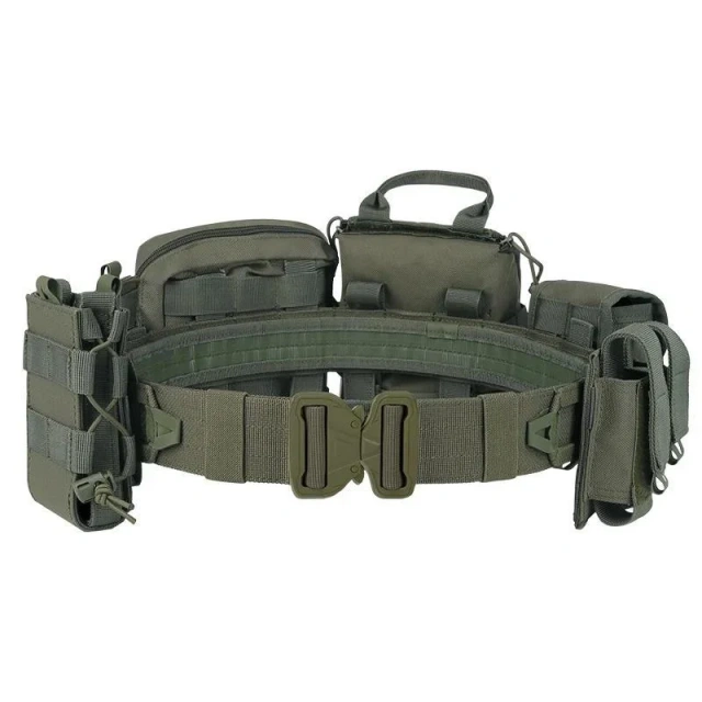 High Quality Adjustable Mountaineering Multifunctional Tactical Waist Bag Quick-release Buckle Camouflage Belt With Pouches  Wholesale Men Casual Golf Web Belt Jeans with Automatic Adjustable Buckle Tactical Nylon Men Waist Belt