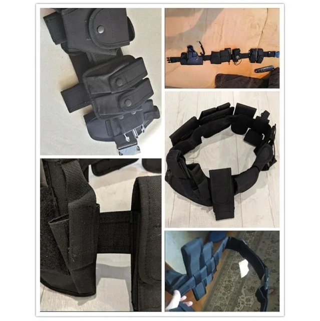 High Quality Durable Fashionable Multifunctional Security Belts Outdoor Training Utility Kit Duty Tactical Belt With Pouch Set  Waterproof Training multifunctional Quick Release Wear-resistant Tactical Belt Work Nylon Web Hiking Belt