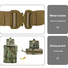 Detachable Camping Adjustable Outdoor Tactical Belts Multifunctional Eight Piece Set Detachable and Adjustable Training Belt  Lightweight Tactical Belt Riggers Belts Men and Women Quick Release Heavy Duty Men and Women Tactical Belt