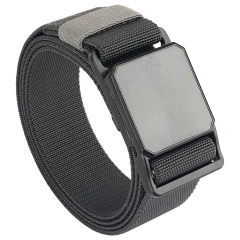 Wear-resistant Tactical Elastic Belts Men Quick Release Magnetic Buckle Stretch Webbing Heavy Duty Work Golf Belt  Fashionable Reversible Web Nylon Casual Belt  Training Men Golf Hiking Pants Jeans Men Ratchet Belt