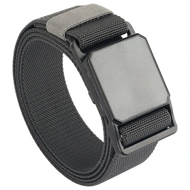Wear-resistant Tactical Elastic Belts Men Quick Release Magnetic Buckle Stretch Webbing Heavy Duty Work Golf Belt  Fashionable Reversible Web Nylon Casual Belt  Training Men Golf Hiking Pants Jeans Men Ratchet Belt