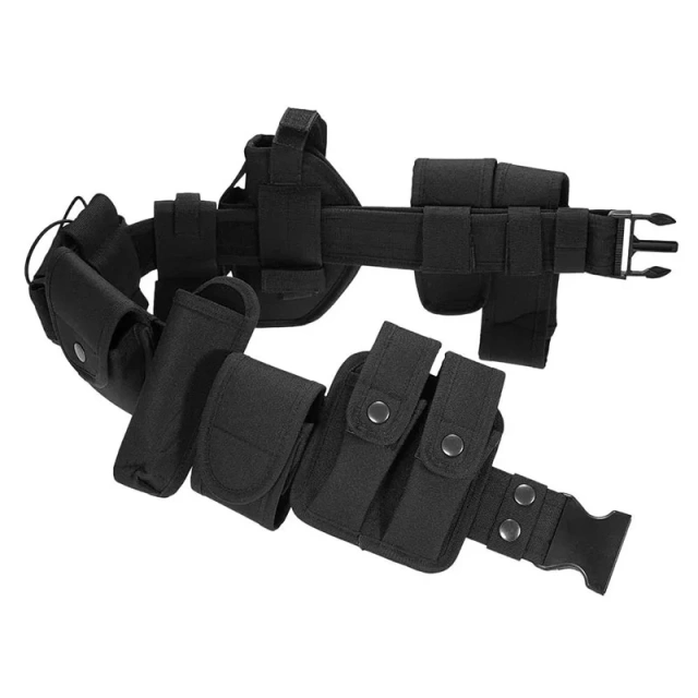 Multifunctional Tactical Security Equipment Duty Utility Kit Belt with Pouches System Holster Outdoor Training Tactical Belt  Durable high-quality Training Wear-resistant Tactical Belt Training durable Riggers Heavy Duty Belt