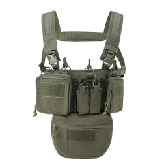 Tactical Vest Chest Rig with Magazine Pouch High Quality Tactic Chest Rig Vest for Men Tactical Chest Hanging Vest Hot Selling Lightweight Tactics Chest Rig with Mag Pouch Multifunctional Tactical Modular Vest Tactical Carry Chest Rig