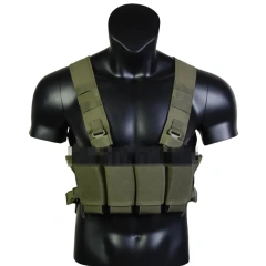 Training Equipment Tactical Vest Lightweight Tactical Chest Rig with Mag Pouch Tactical Vest Chest Rig for Training Camouflage Tactical Vest Rig with Magazine Pouch Tactical Vest Chest Rig Tactical Chest Training Vest for Hunting