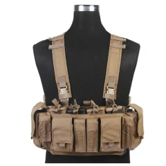 Camouflage Tactical Vest Rig with Magazine Pouch Tactical Vest Chest Rig Tactical Chest Training Vest for Hunting Tactical Accessories Chest Rig CAMO Micro Chest Rig with Magazine Pouches Camo Harness Tactical Vest