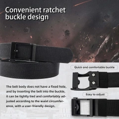 High Quality Adjustable Nylon Ratchet Belt Durable Multifunctional Concealed Carry Tactical Belt  Adjustable Training Nylon Web Work Belt with Automatic Slide Buckle Adjustable Men's Ratchet Tactical Belt