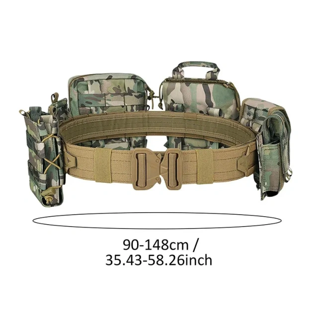 Lightweight Outdoor Fanny Pack Adults Quick Release Waist Bag for Hunting Travel Gaming High Density Material Tactical Belt  Adjustable Sports Training Men Nylon Web Tactical Belt with Automatic Slide Buckle Sports Ratchet Belt