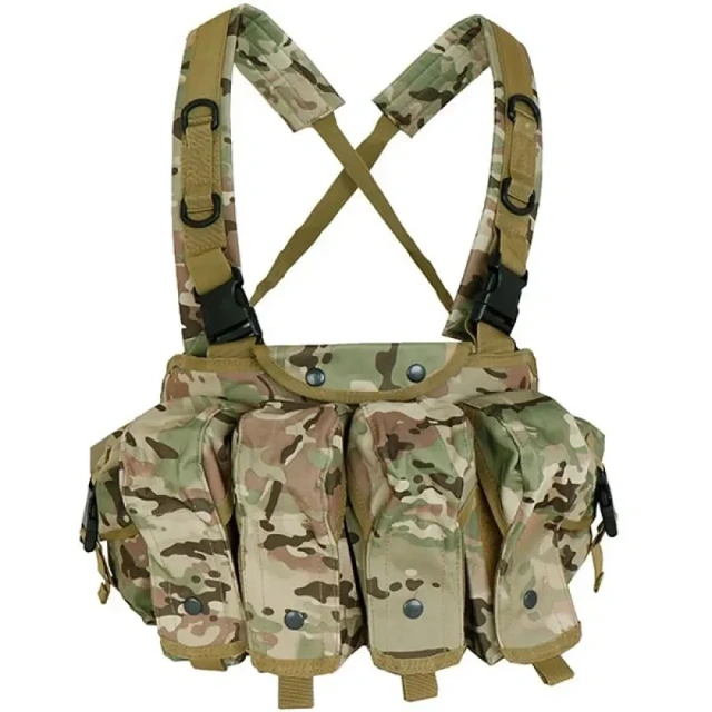 Customized Hunting Tactical Chest Rig High Quality Camouflage Molle Chest Rigs Outdoor Training Chest Rig for Tactical military Camouflage Tactical Vest Heavy Duty Tactical Chest Rig Camouflage Tactical Vest Chest Rig