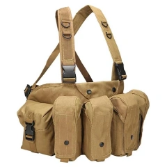 Custom Field Equipment Tactical Vest Outdoor Camouflage Tactical Carry Rig with Pouch Lightweight Tactical Chest Rig military Durable Tactical Chest Rig Heavy Duty Tactical Chest Rig Tactical Chest Rig Vest With Mag Pouch