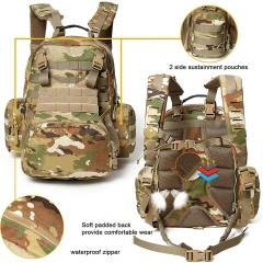 Modular Assault Vest System Compatible with 3 Day Assault Backpack OCP Camouflage  Training Breathable Lightweight Assault Training Adjustable outdoors Breathable Vest Modular Assault Vest