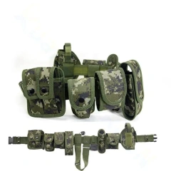 Premium Outdoor Tactical Belt Set Security Modular Equipment Multi-pockets Hip Pack Training Hunting Multifunctional Belt Bag  Fashionable Nylon multifunctional Ratchet Tactical Belt Men Casual stab-proof Sports Training Outside Tail Golf Belt