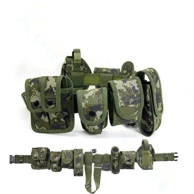 Premium Outdoor Tactical Belt Set Security Modular Equipment Multi-pockets Hip Pack Training Hunting Multifunctional Belt Bag  Fashionable Nylon multifunctional Ratchet Tactical Belt Men Casual stab-proof Sports Training Outside Tail Golf Belt