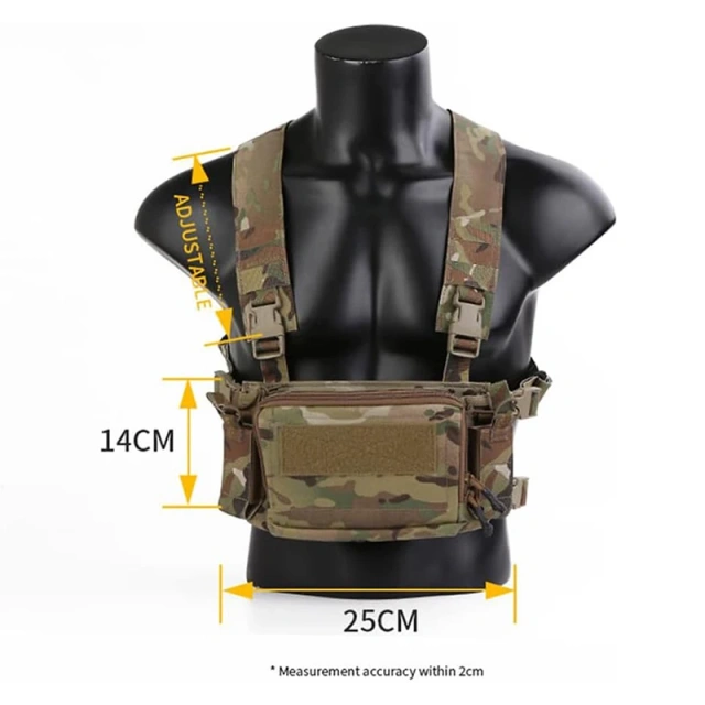Good Quality Unisex Tactical Micro Chest Vest for Outdoor Mini Style Tactical Backpack Vest Tactical Molle Chest Rig Customized Outdoor Molle System Tactical Chest Rig High Quality Hunting Tactical Vest Gear Chest Rig for Hunting
