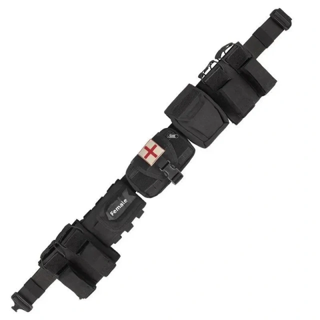 Outdoor Wear-resistant Nylon Detachable Adjustable Multi-Function Set Nylon Waist Seal for Men and Women Tactical Belt  Lightweight Mountaineering practical Duty Web Belt Adjustable Strap Duty Belt Rig Security Modular Duty Belts with Pouches