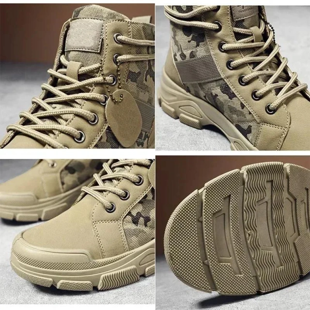 Durable Camouflage Oxford Boots for Men Autumn Platform Boots Outdoor High-top Shoes Tactical Men Ankle multifunctional Boots Durable Tactical Outdoor Men Women Hiking Winter Ankle Snow High Boots Designer Warm Sport Casual Oxford Shoes for Men