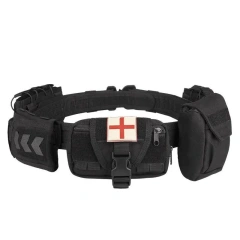 Outdoor Wear-resistant Nylon Detachable Adjustable Multi-Function Set Nylon Waist Seal for Men and Women Tactical Belt  Lightweight Mountaineering practical Duty Web Belt Adjustable Strap Duty Belt Rig Security Modular Duty Belts with Pouches