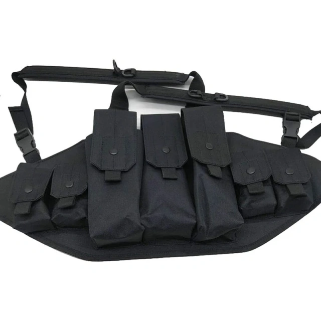 Outdoor Tactical Chest Rig with Pouch Bag Carrier Tactical Chest Rig Vest for Training Tactical Camouflage Chest Rig Customized Tactical Molle Harness for Outdoor Heavy Duty Tactical Chest Rig Harness Vest Training Mini Rig