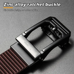 Adjustable Training Nylon Web Work Belt with Automatic Slide Buckle Adjustable Men's Ratchet Tactical Belt  High Quality multifunctional Duty Belt Double Snaps Security Tactical Belt Equipment wear-resistant Belts Accessories
