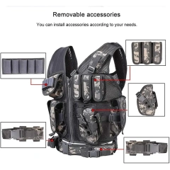 Multifunctional Assault Vest for Outdoors High Quality Breathable Waterproof Training Vest Lightweight Field Tactical Vest  Training Vest Assault outdoors security Training vest Fully Adjustable Lightweight Sports Training vest