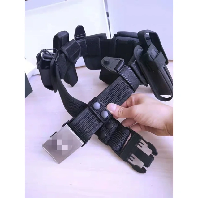 Adjustable Durable Training Durable Multi Functional Patrol Duty Security Belt with Nylon Oxford Cloth Waist Belt   Multifunctional Tactical Belt with Accessories Tactical Belt Quick Release Rigger Belt Security Duty Equipment Heavy Duty Belts
