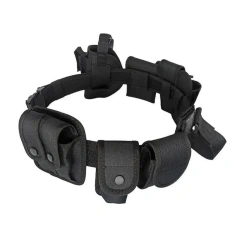 Adjustable Tactical Training Security Duty Belts Multifunctional Flashlight Pouch Sets Utility Belt Hunting Oxford Cloth Belt  Heavy Duty Wear-resistant Lightweight Metal Buckle Durable Tactical Belts Men Nylon Web Tactical Belt