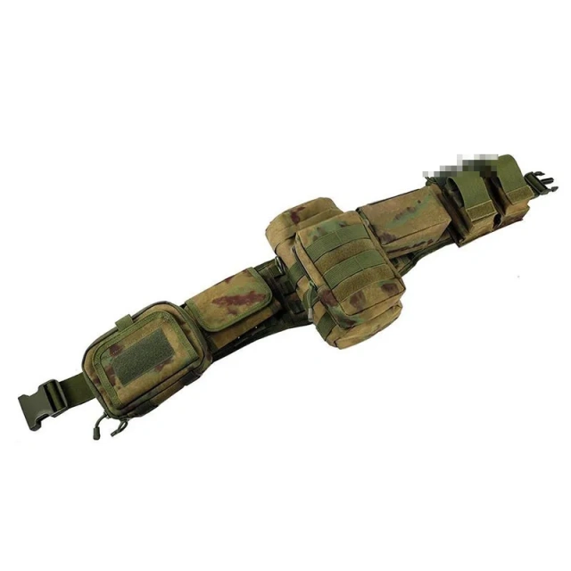 Adjustable Detachable Camouflage Tactical Waist Wrap Set Multi-functional Outdoor Combination Belt Accessory Package Set  Multifunctional practical Training Duty Belt Kit with Pouches Tactical Equipment System Set Utility Outdoor Camping Hunting Belt
