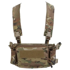 Tactical Micro Chest Vest Mini Style Tactical Chest Rig Multifunctional Camouflage Chest Rig for Unisex Outdoor Tactical Chest Rig Vest Camouflage Hunting Tactical Chest Rig With Magazine Pouch Tactical Camouflage Chest Rig