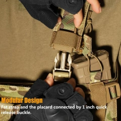 Tactical Micro Chest Rig with Magazine Holder Tactics Security Vest Outdoor Tactics Chest Rig Tactical Chest Rig Multifunctional Adjustable Tactical Vest with Mag Pouches Outdoor Camouflage Chest Rig