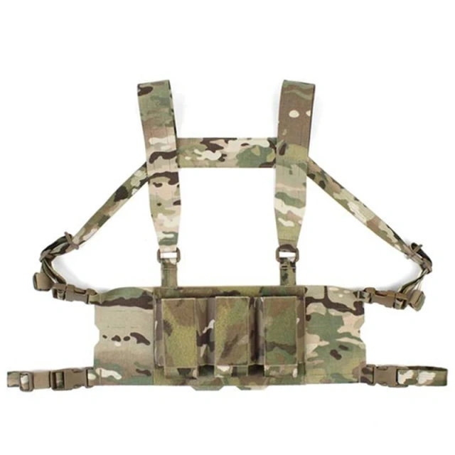 Customized Heavy Duty Tactical Style Chest Rig Wide Harness Tactical Vest Chest Hanging Tactical Chest Rig for Hunting Customized Outdoor Hunting Training Vest Chest Rig Heavy Duty Tactical Rig Vest with Mag Pouch Tactical Chest Vest Rig