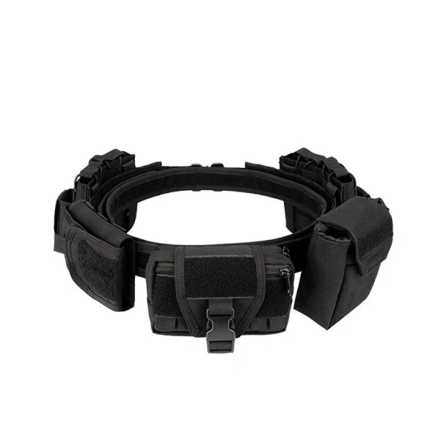 High-quality Durable Waterproof Quick Detachable and Adjustable Security Patrol Multifunctional Waist Belt  High Quality Quick-release Buckle Multi-functional Tactical Belt with Quick Release Accessory Pouches Mountaineering Duty Belt