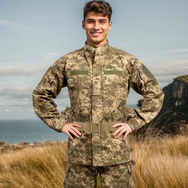 Detachable Utility Belt Adjustable Comfortable Heavy Duty Tactical Belt for Daily Commuting Hunting Simulated Training  Lightweight Outdoor Sports Gear Equipment wear-resistant Hunting Tactical Belt with Pouches sport enthusiasts tactic Waist Belt