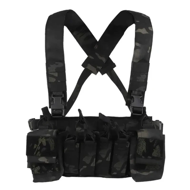 Hot Selling Lightweight Portable Tactical Vest Chest Rig Bag Magazine Pouch Tactical Vest Outdoor Camouflage Chest Rig military Tactical Chest Rig Training Vest Tactical Vest Micro Chest Rig with Pouches Tactical Molle Chest Rig