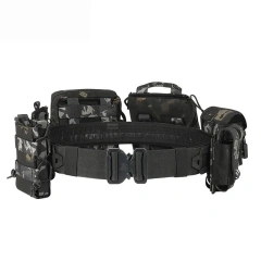 Outdoor Mountaineering Polyester Tactical Belt Outdoor Training Use Hunting Accessories Training Tactical Belts Duty Belt  Wear-resistant Ratchet Belt multifunctional Nylon Web Training Tactical Belt with Automatic Slide Buckle