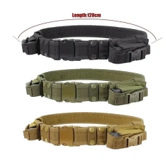 Outdoor Tactical Holster Flashlight Bag Multifunctional Tool Kit Waist Belt Nylon Oxford Cloth Practical Safety Training Belts  Hot selling Wear-resistant Adjustable Nylon Web Tactical Belts Men Ratchet Belt with Automatic Slide Buckle