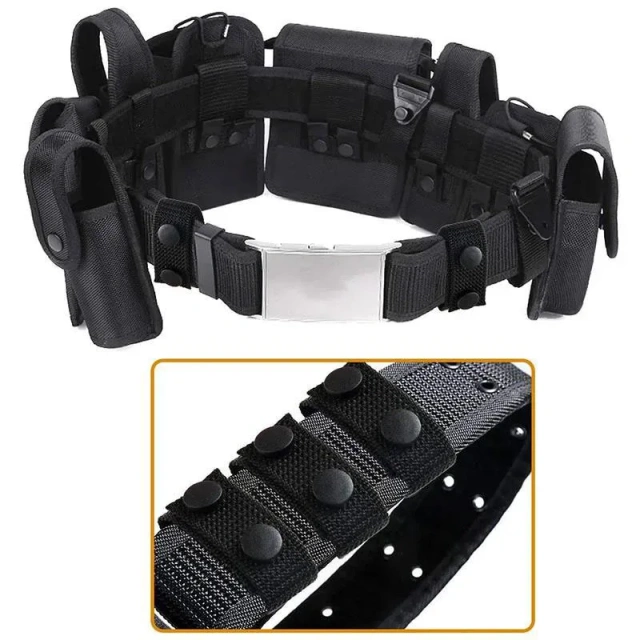 Wholesale Adjustable Thickened Tactical Belt Camping and Everyday Use Buckle Accessories Double Snap Buckle Nylon Tactical Belts   High Quality Wholesale Sports multifunctional Tactical Belt Men Rigger Durable Nylon Web Work Belt