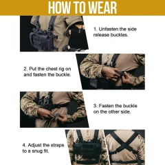 Tactical Gear Chest Rig Heavy Duty Tactical Vest MOLLE Chest Rigs Utility Tactical Chest Rig with Dangler Pouch Factory Direct Sales Utility Tactical Vest Chest Rig Tactical MOLLE Chest Rigs with Pouch Tactical Vest for Hunting