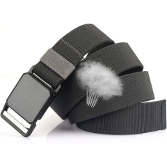 Wear-resistant Tactical Elastic Belts Men Quick Release Magnetic Buckle Stretch Webbing Heavy Duty Work Golf Belt  Outdoor tactical holster flashlight bag multifunctional tool kit waist belt nylon Oxford cloth practical safety Training belts