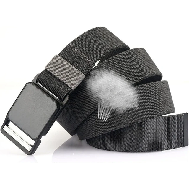 Wear-resistant Tactical Elastic Belts Men Quick Release Magnetic Buckle Stretch Webbing Heavy Duty Work Golf Belt  Outdoor tactical holster flashlight bag multifunctional tool kit waist belt nylon Oxford cloth practical safety Training belts