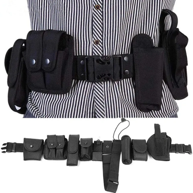 Multifunctional Outdoor Tactical Belt Hunting Bags Tactical Belt Holster Security Duty Utility Belt with Pouches Holster Gear  Hot selling multifunctional Tactical Belts high-quality Durable outdoors security Training Tactical Belts