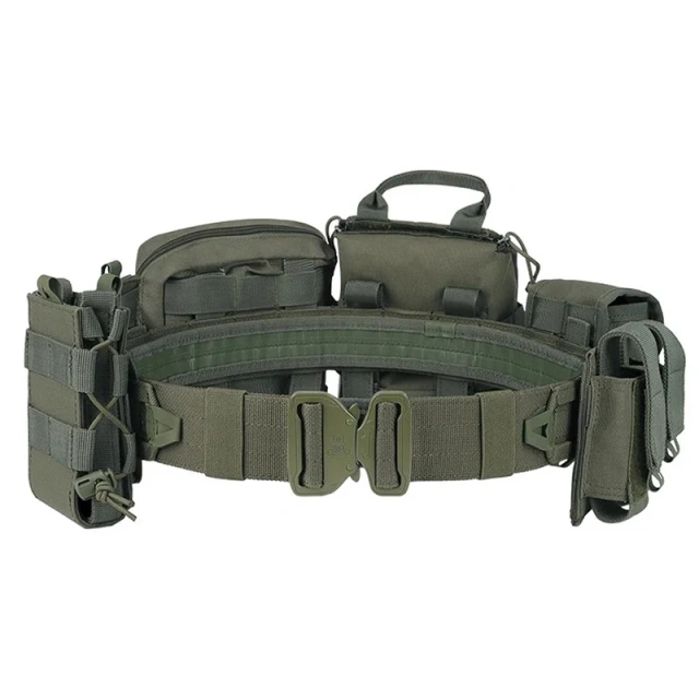 Durable Wholesale Tactical Belt with Pouches Accessories Hunting Utility Belts for Outdoor Multifunctional Tactical Belts  Wholesale Sports Training Tactical Belt Hiking Rigger Nylon Web Work Belt with Heavy Duty Quick Release Buckle