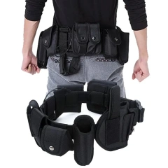 Duty Belts Training Tactical Modular Equipment Security Utility Belt with Components Pouches Bags Holster Gear Security Belts  Durable Waterproof multifunctional Wear-resistant Men’s Nylon Canvas Belt Adjustable Tactical Belt with Plastic Buckle